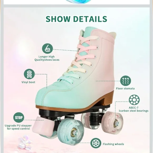 Roller Skates With Lights For Girls💖 - Picture 6 of 7